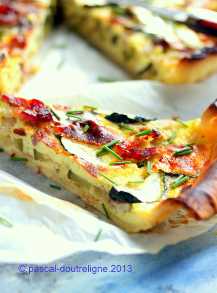 quiche courgettes fromage ail et fines herbes